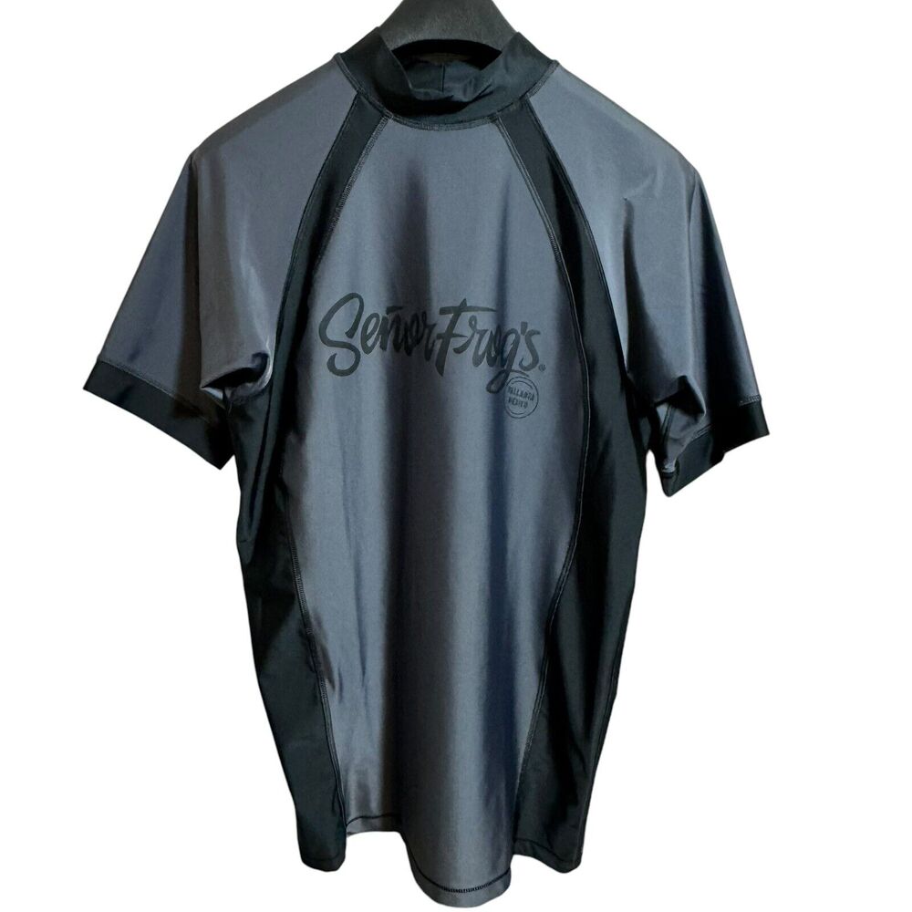 Señor Frogs Rash Guard Men’s Medium/Large Grey Swim Shirt Beach Vacation